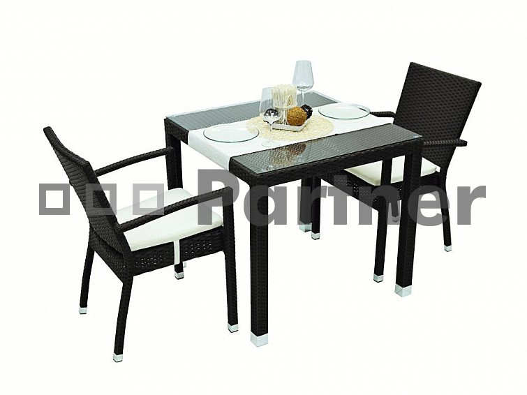 Zahradní stůl Napoli (hnědá) (um. ratan)